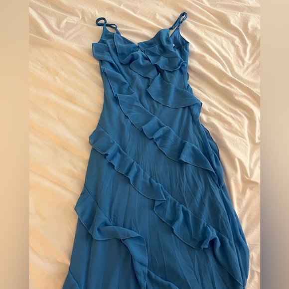 Petal & Pup CIAO RUFFLES MAXI DRESS - BLUE - Picture 3 of 6